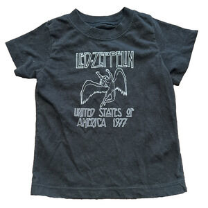 Led Zeppelin Toddler Tee shirt 18M Black T-Shirt United States 1977 (2)